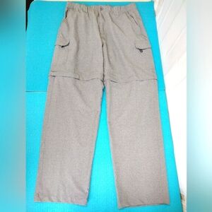 Reel Legends Men's Cargo Pants/Shorts Convertible Pants Gray XL (40-42)